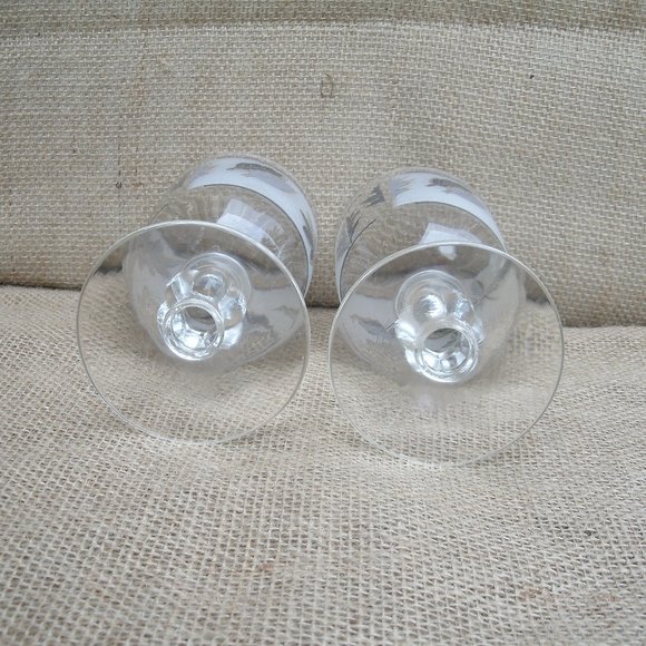 Vintage Libbey Leaf Goblet Glass Set of 2 - Picture 8 of 16